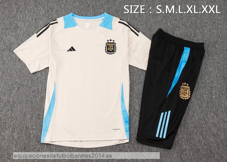 Nuevo Entrenamiento Conjunto Completo Argentina 2024 Amarillo Negro Baratas
